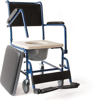 Καρέκλα-Τουαλέτα Τροχήλατη με Κάλυμμα